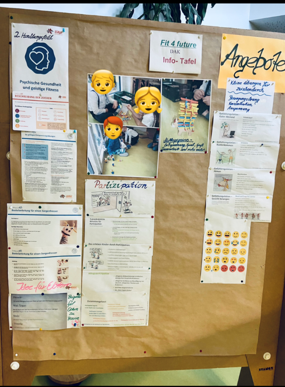Eindrücke zum 2. Handlungsfeld zum Thema "Psychische Gesundheit und geistige Fitness"