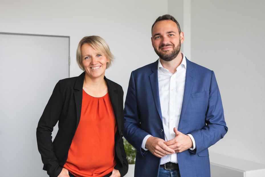 Katrin Raczynski (Vorstandsvorsitzende) & David Driese (Vorstand)