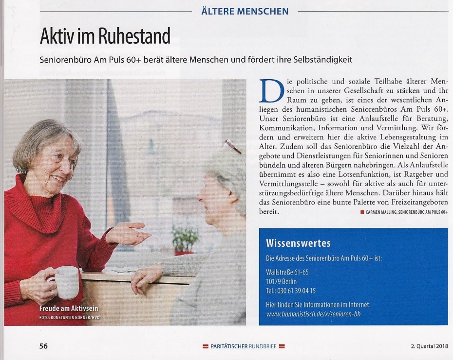 Paritätischer Rundbrief 2. Quartal 2018