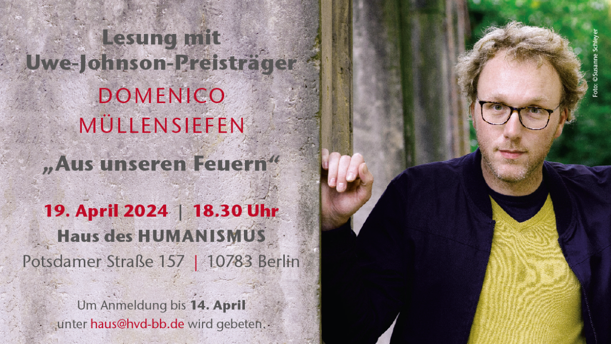 Domenico Müllensiefen im Haus des HUMANISMUS zu Gast