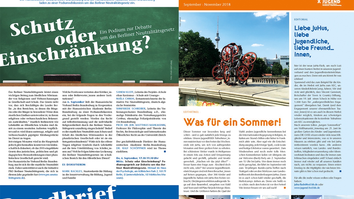 Titel Rundbrief und JuHu Flash September 2018