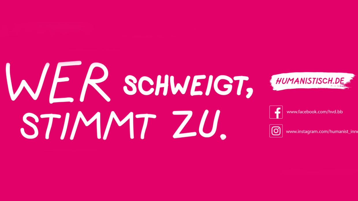 Der HVD Berlin-Brandenburg KdöR ruft mit dem "Bündnis für ein weltoffenes und tolerantes Berlin" zur Teilnahme an der Kundgebung "Für ein würdiges Gedenken!" auf. 