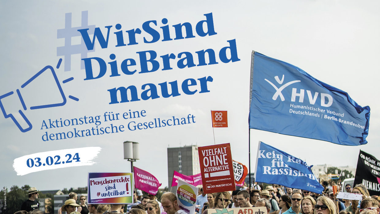 Aufruf zum Aktionstag „Wir sind die Brandmauer“ am 3.2.2024