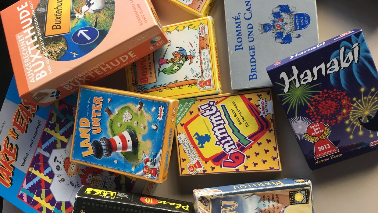 Eine kleine Auswahl an Spielen für unseren Spieleabend