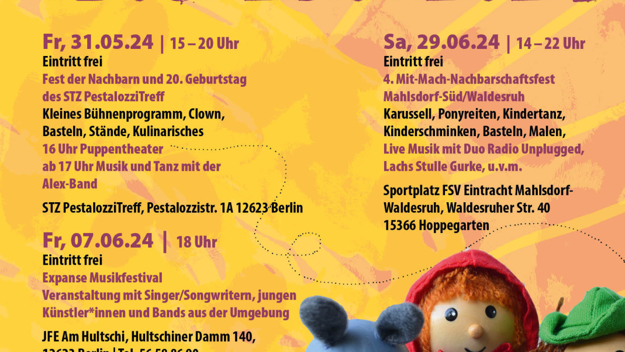 Flyer Kiezfesttage Mahlsdorf 2024